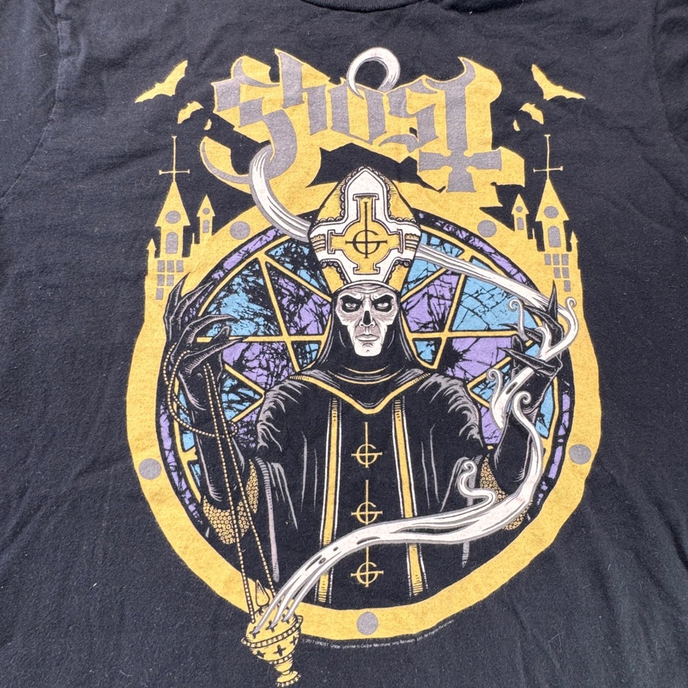 Ghost Band T-Shirt Graphic Print‎ Short Sleeve Rock Music Tee XL